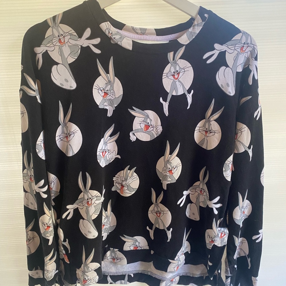 Peter Alexander Bugs Bunny Looney Tunes Long Sleeved Womens Knit Top Size Small - Picture 2 of 14